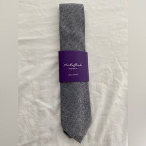 Classic black and white herringbone tie - new with tags